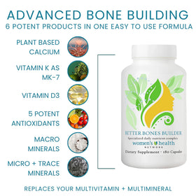 Emballage de Better Bones Builder avec 180 comprimés