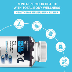 Emballage de BLUE VIBE Insta Surge XL avec informations nutritionnelles