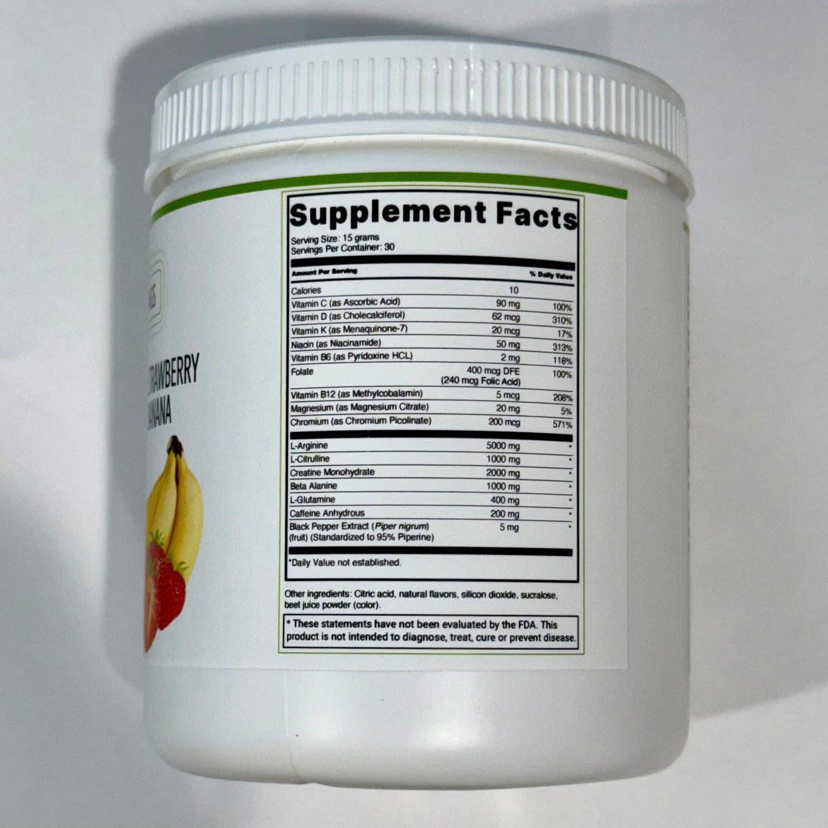 Emballage de BlueEarth L-Arginine 5000mg Poudre