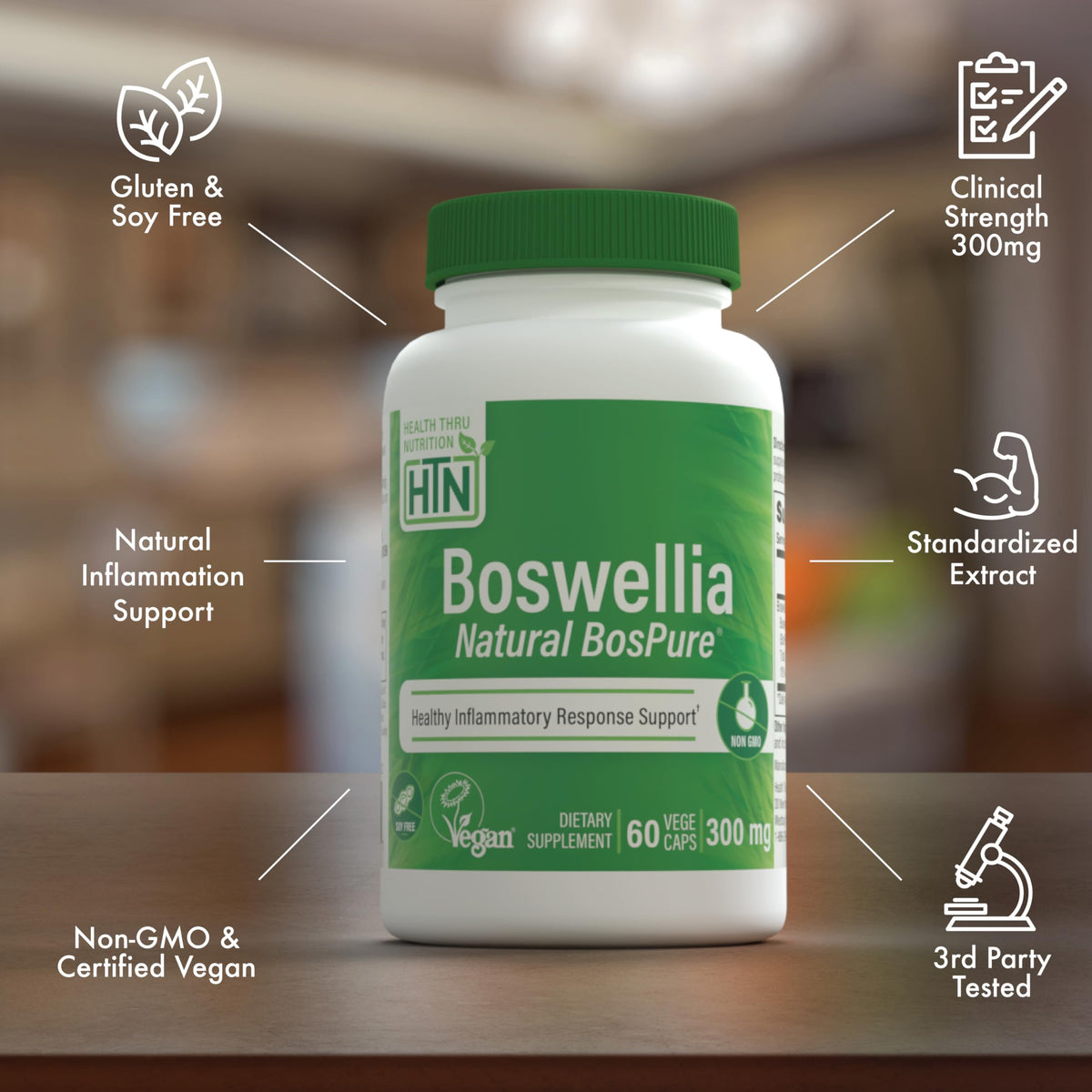 Emballage de Boswellia 300mg Health Thru Nutrition