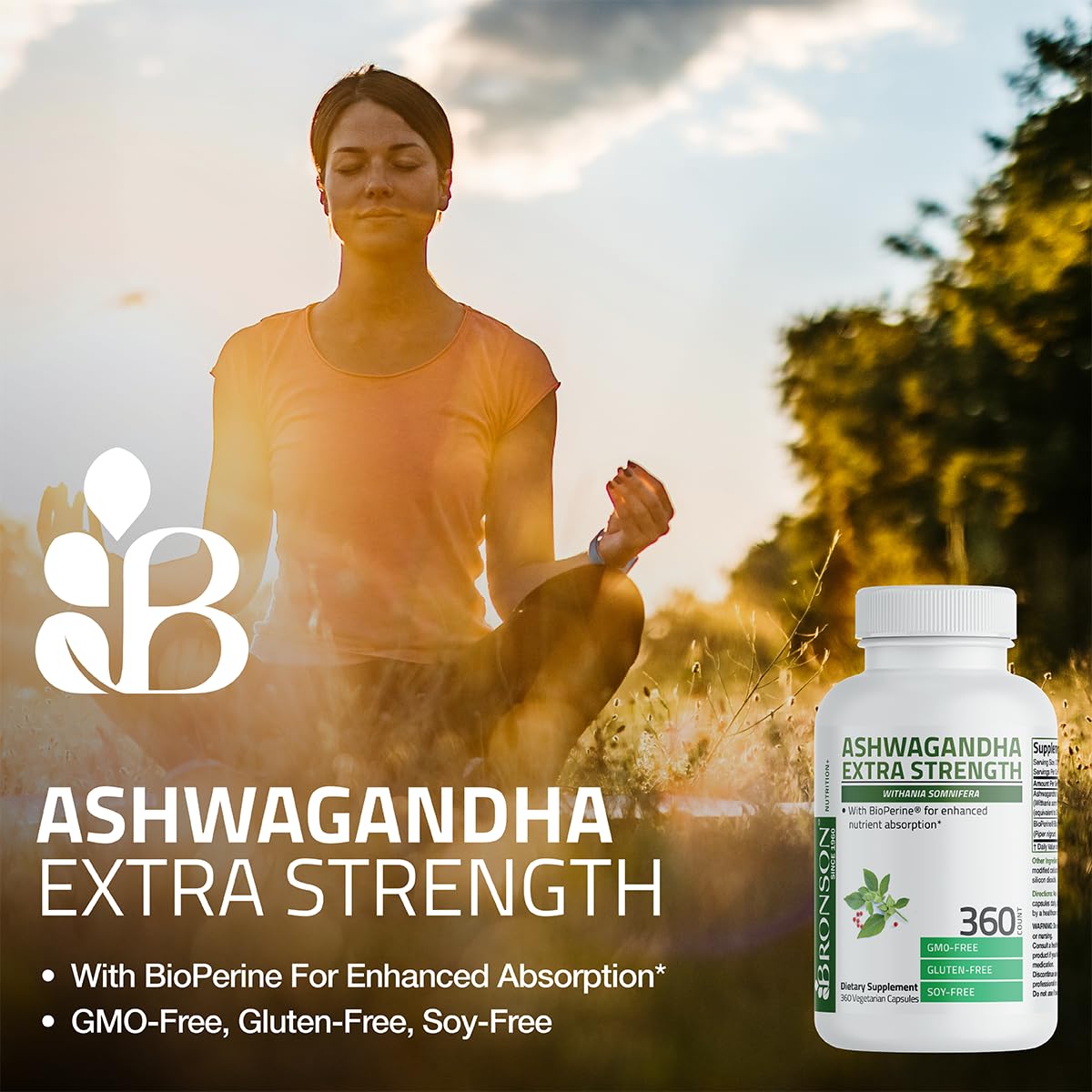 Emballage de Bronson Ashwagandha 250 capsules