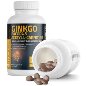 Emballage de Bronson Ginkgo avec étiquette en gros plan