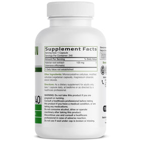 Emballage de Bronson Racine de Valériane 240 capsules