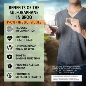 Emballage de BROQ Sulforaphane 2X sur une table