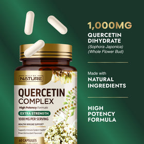 Emballage de Built by Nature Quercetine 1000mg, vue de côté