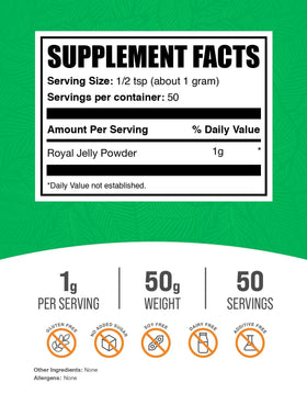 Emballage de BulkSupplements Poudre de Gelée Royale