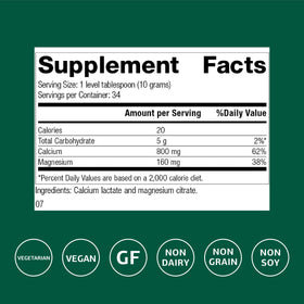 Emballage de Calcium Lactate Standard Process 449g