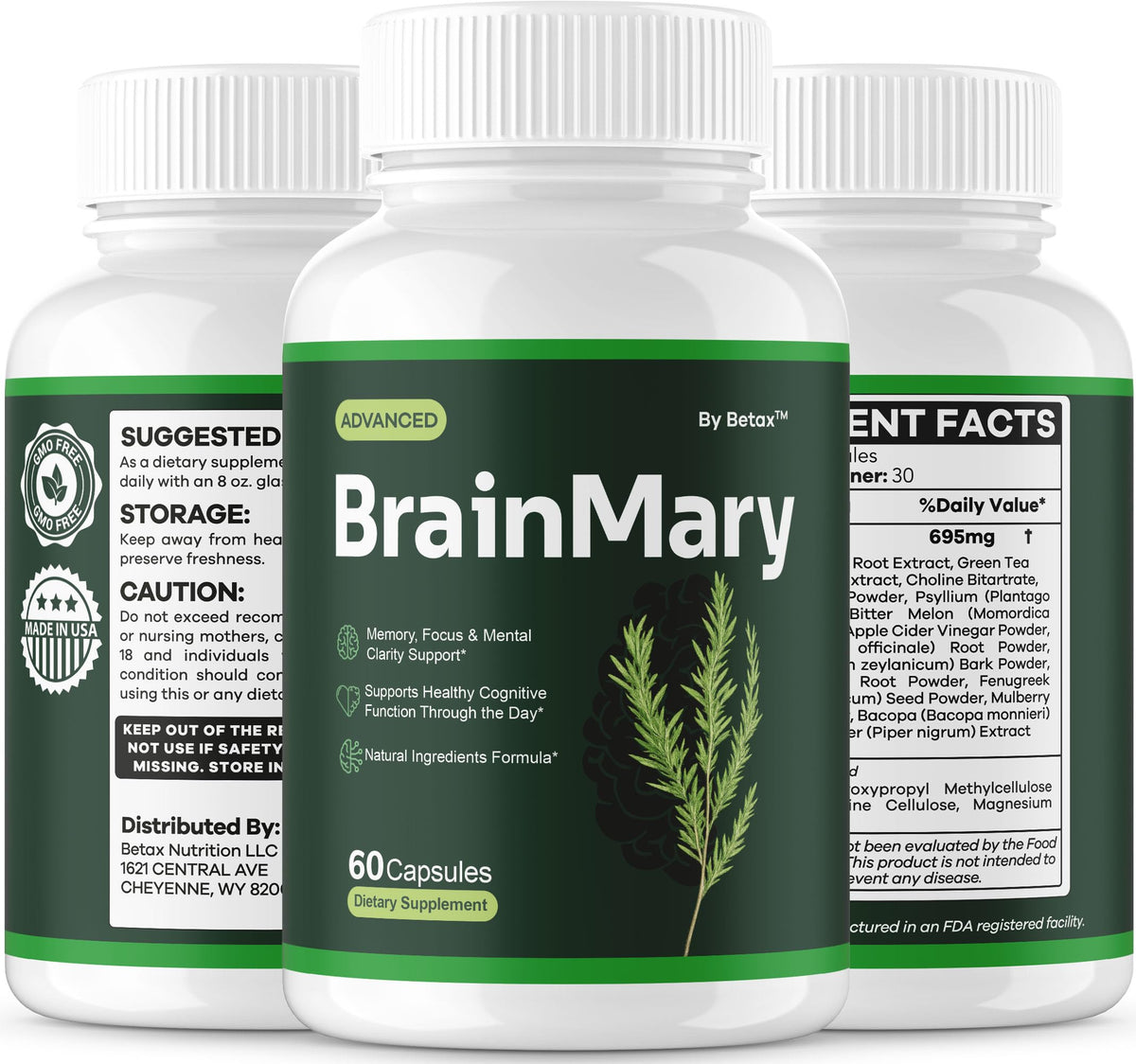 Emballage de capsules BrainMary BetaX