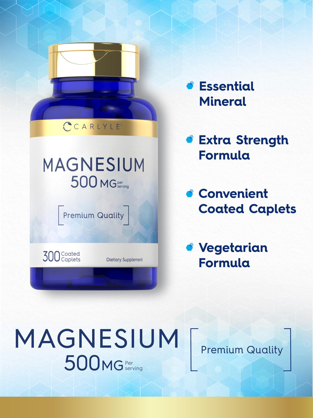 Emballage de Carlyle Oxyde de Magnésium 500mg