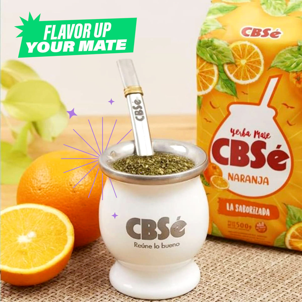 Emballage de CBSé Yerba Mate Saveur Orange 508g
