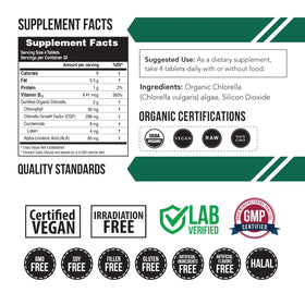 Emballage de Chlorella Bio Triquetra Health