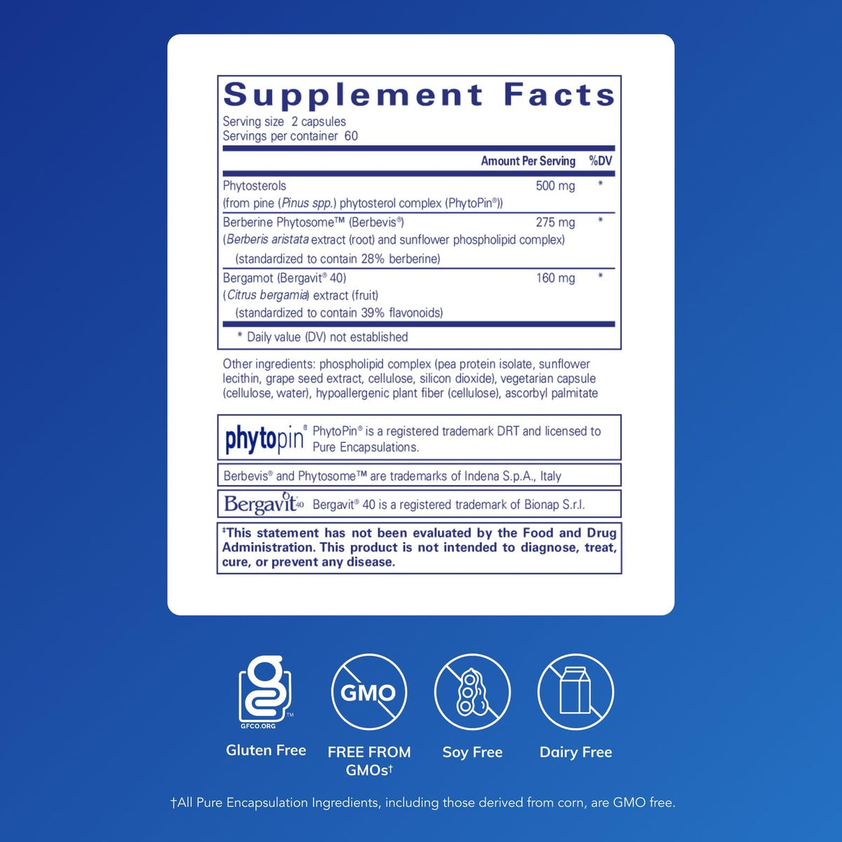 Emballage de CholestePure Plus 120 Capsules Pure Encapsulations