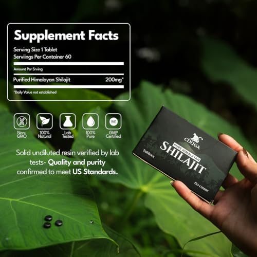 Emballage de Chuga Shilajit avec informations sur le produit