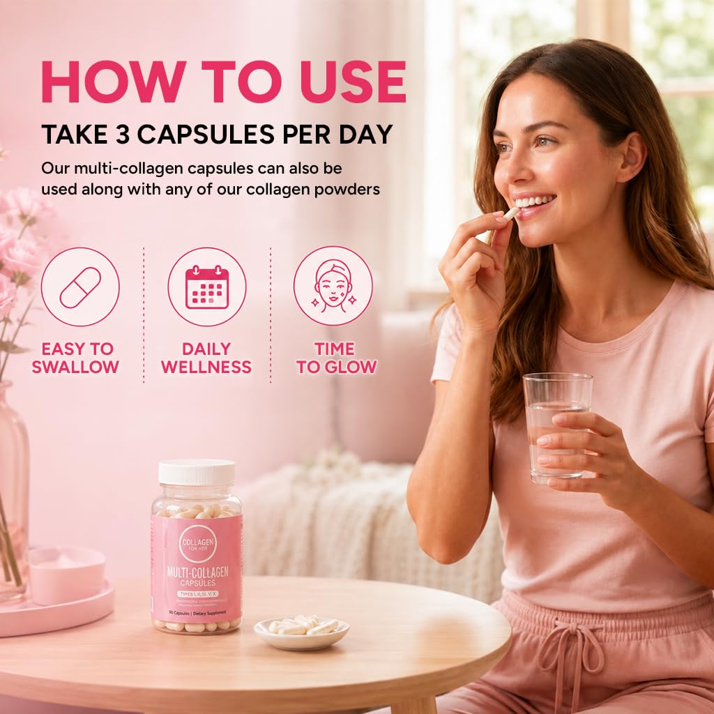Emballage de Collagen For Her Multi-Collagène avec ingrédients énumérés