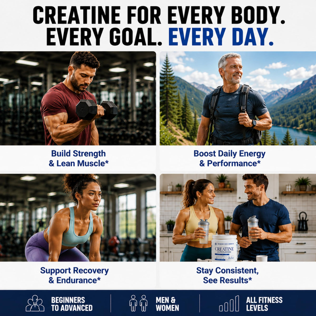 Emballage de créatine monohydrate Approved Science avec informations
