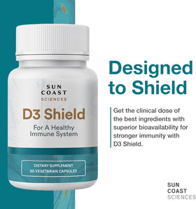 Emballage de D3 Shield avec capsules végétariennes