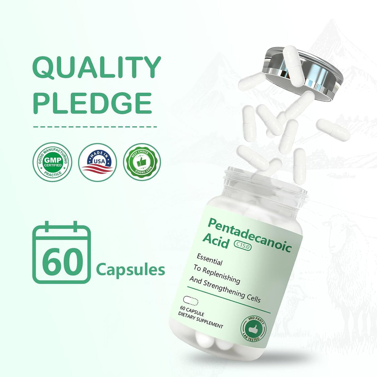 Emballage de DNOUHN Acide Pentadécanoïque