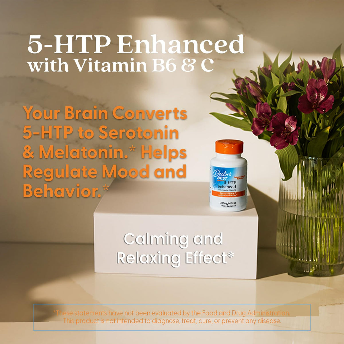 Emballage de Doctor's BEST 5-HTP, dimensions et informations