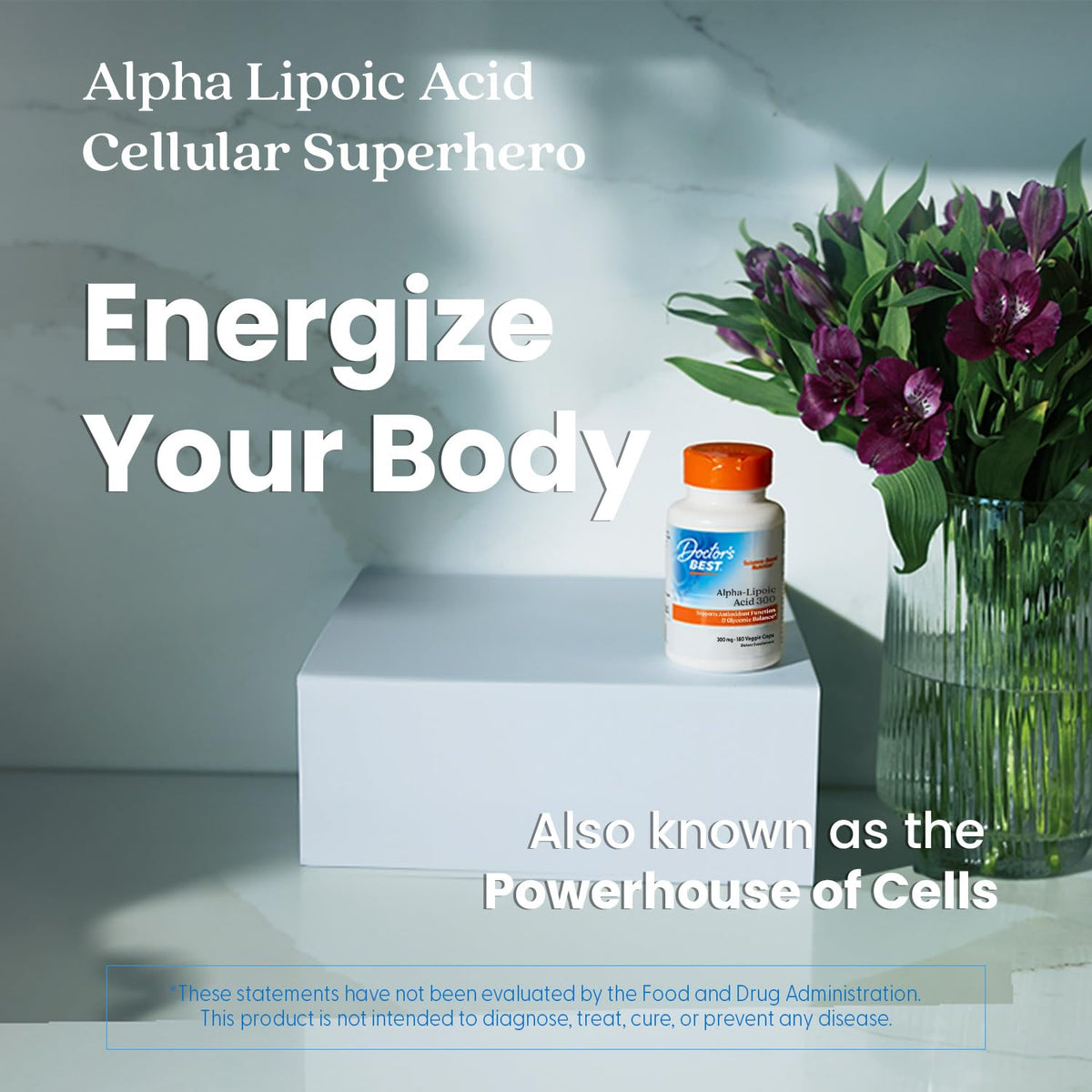 Emballage de Doctor's BEST Acide Alpha-Lipoïque sur fond neutre