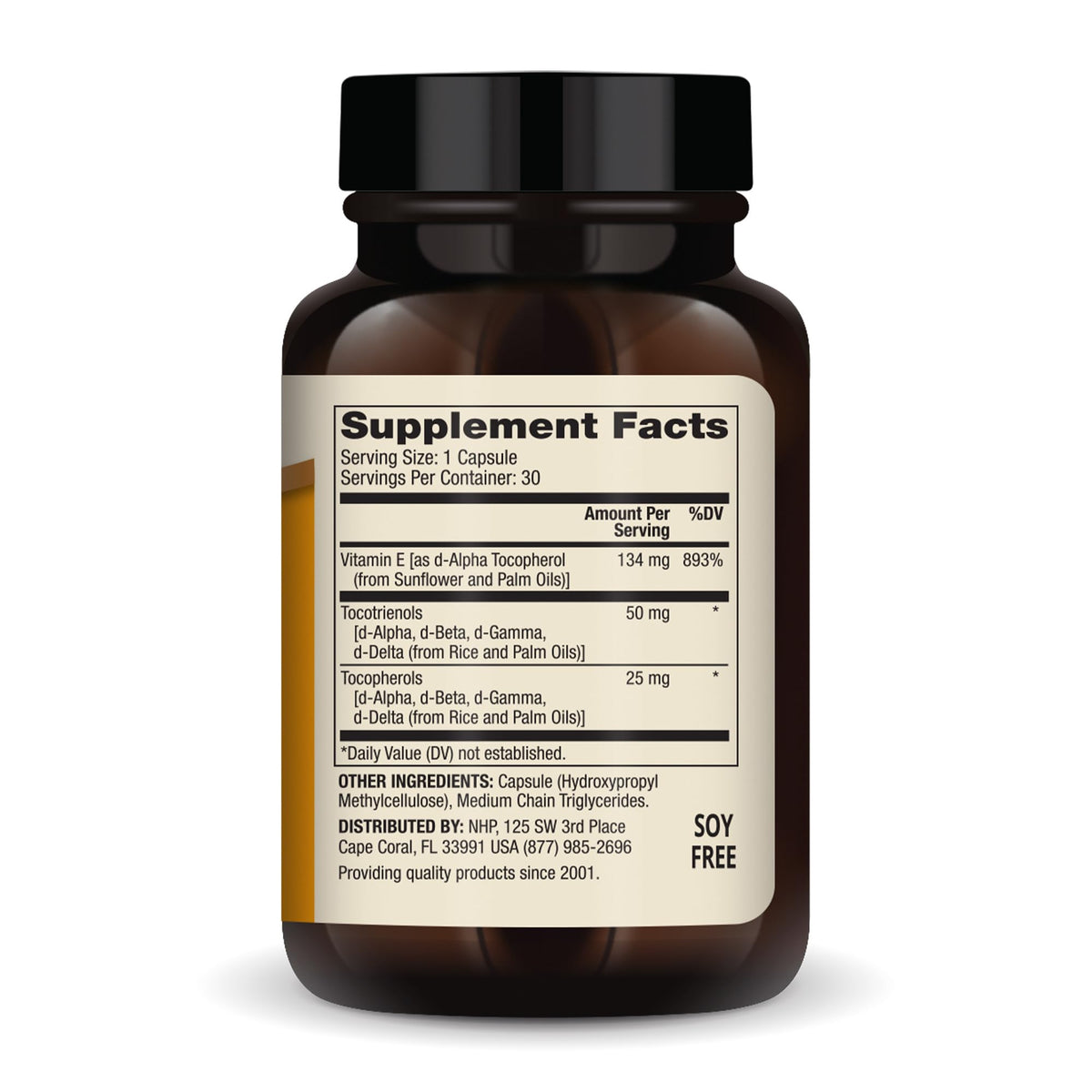 Emballage de Dr. Mercola Vitamine E 30 capsules