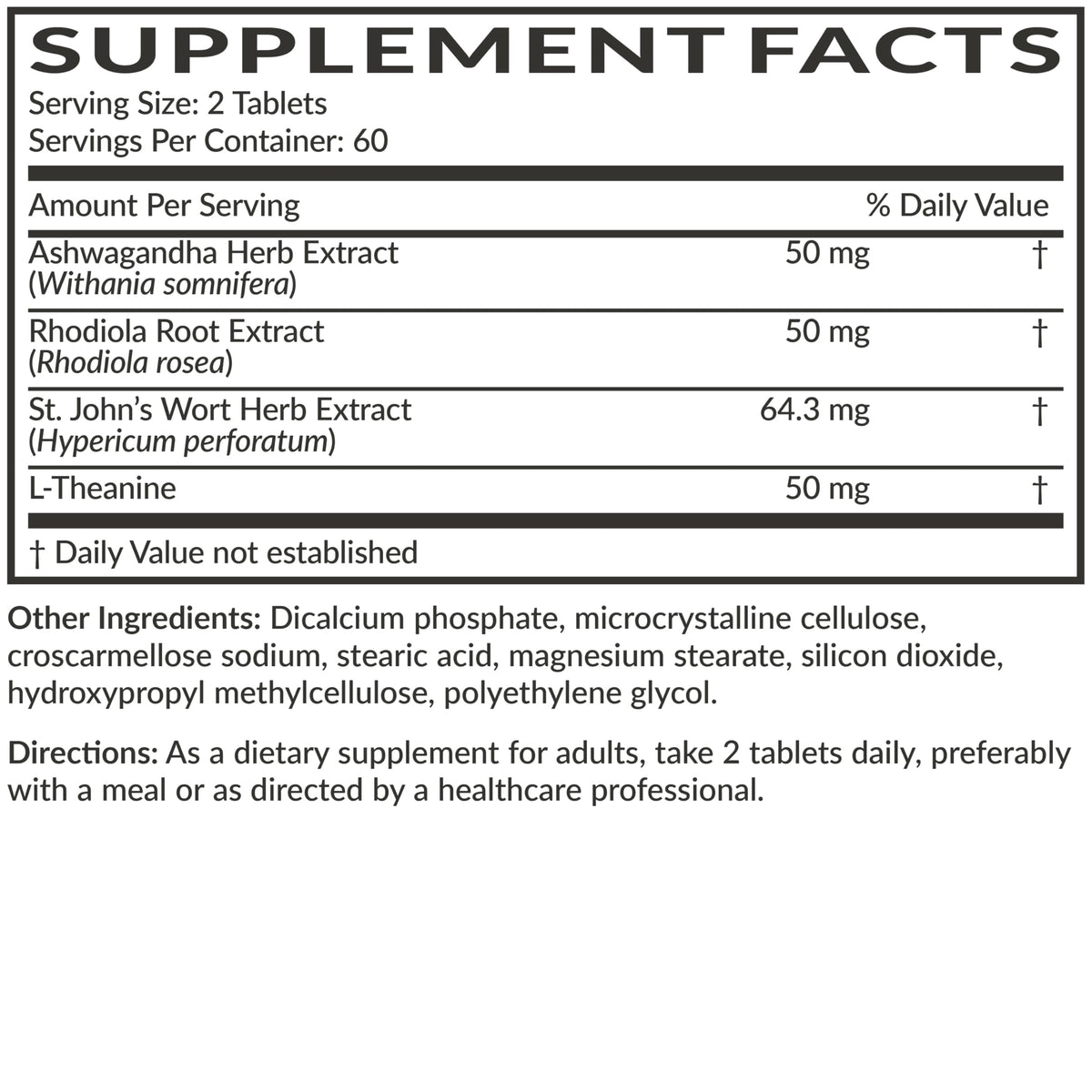 Emballage de Futurebiotics Chill Pill + Ashwagandha sur une table