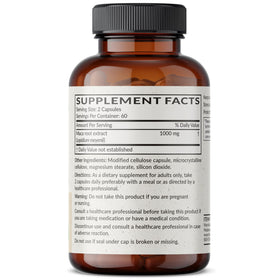 Emballage de Futurebiotics Maca Root avec informations nutritionnelles