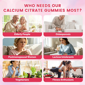 Emballage de GAOLISHEN Gummies de Calcium Citrate 1200mg avec étiquettes