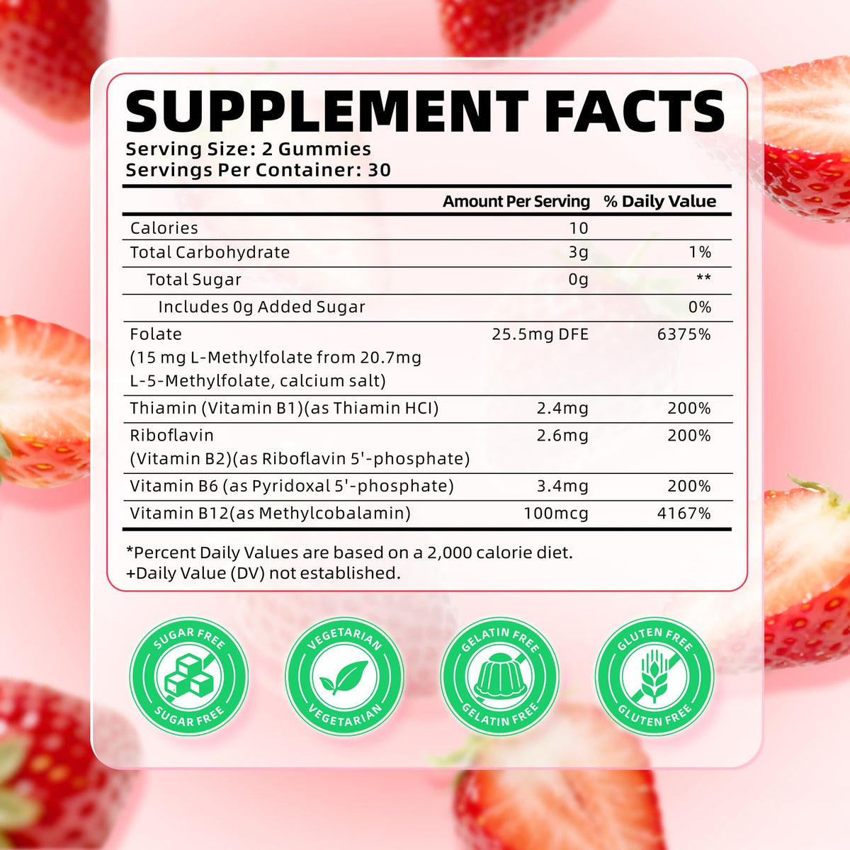 Emballage de gummies L-Méthylfolate softbear 120 unités