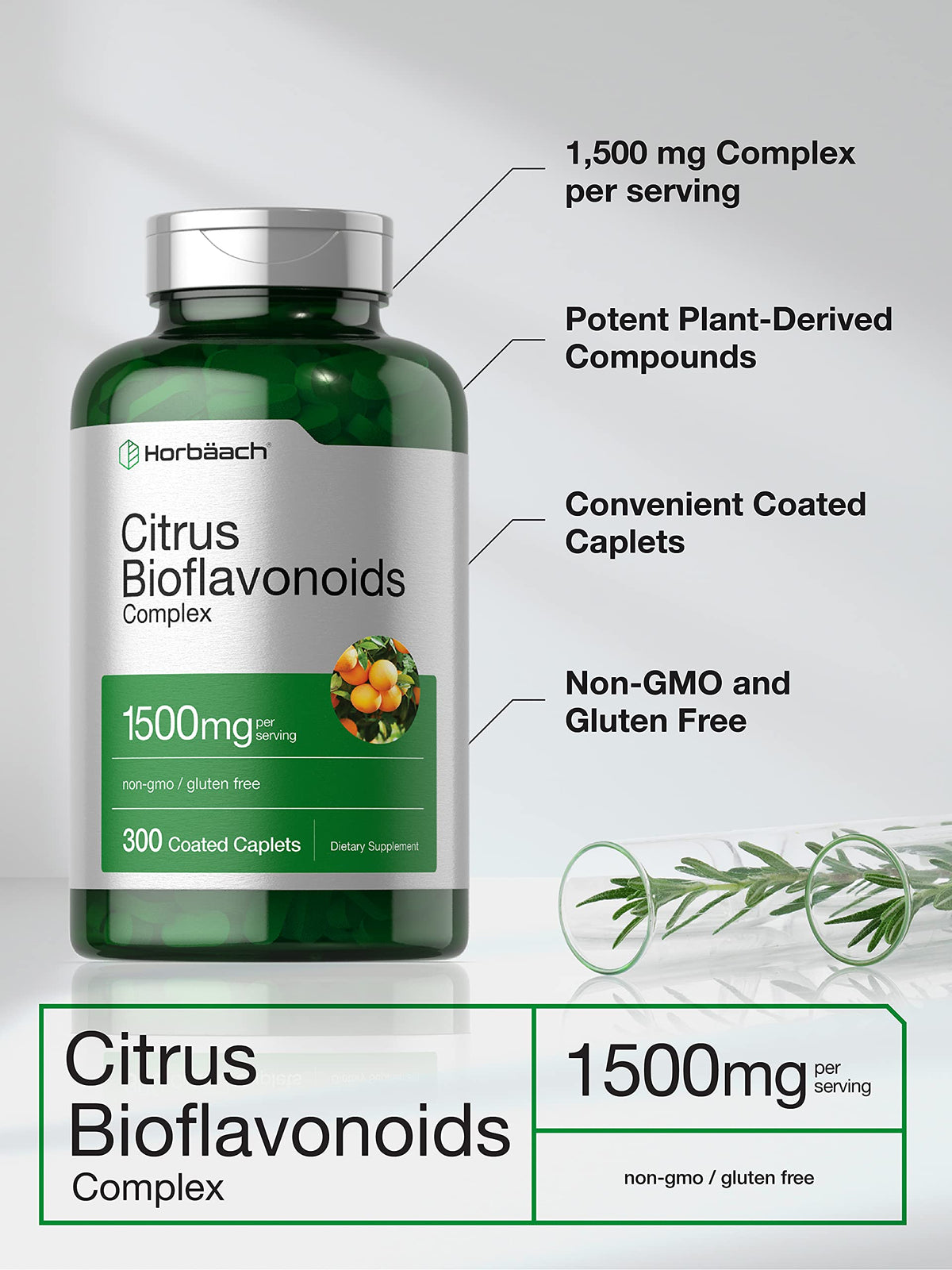 Emballage de Horbäach Bioflavonoïdes Agrumes 1500mg