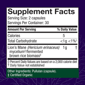 Emballage de Host Defense Lion's Mane 60 capsules
