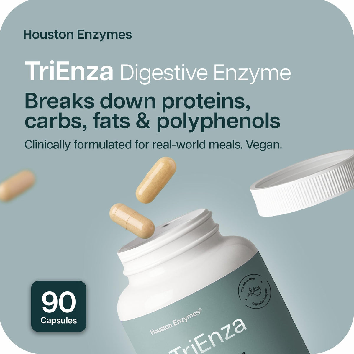 Emballage de Houston Enzymes TriEnza avec capsules