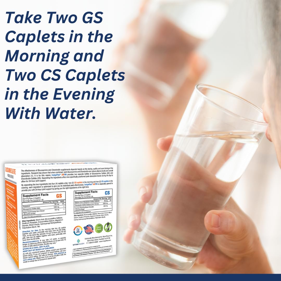 Emballage de INVIGOFLEX Glucosamine et Chondroïtine sur une table