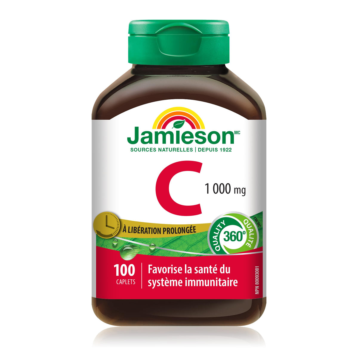 Emballage de Jamieson Vitamine C 1 000 mg, vue latérale