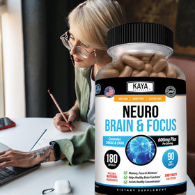 Emballage de Kaya Naturals Neuro Brain sur une table