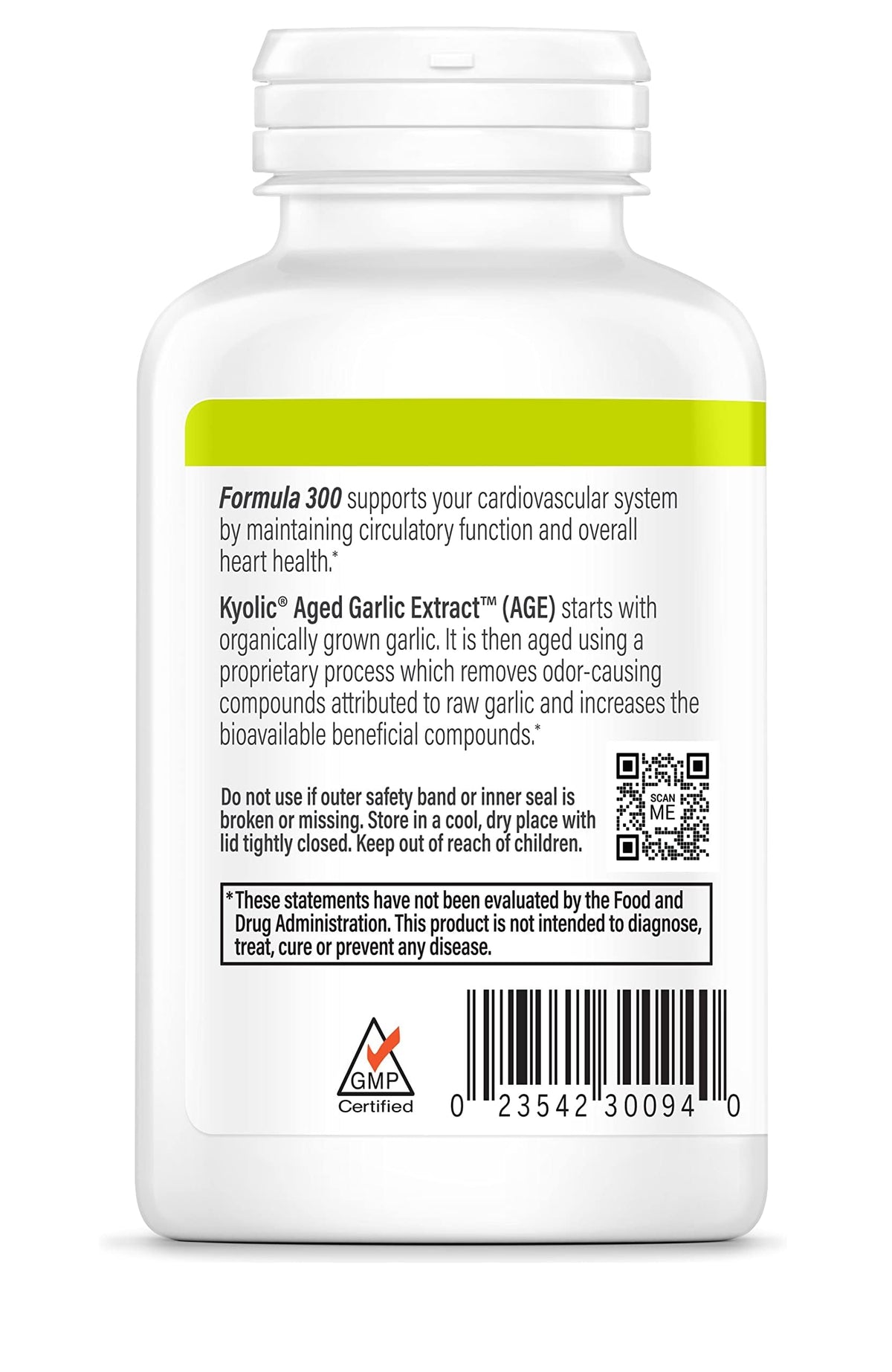 Emballage de Kyolic Aged Garlic 360 capsules