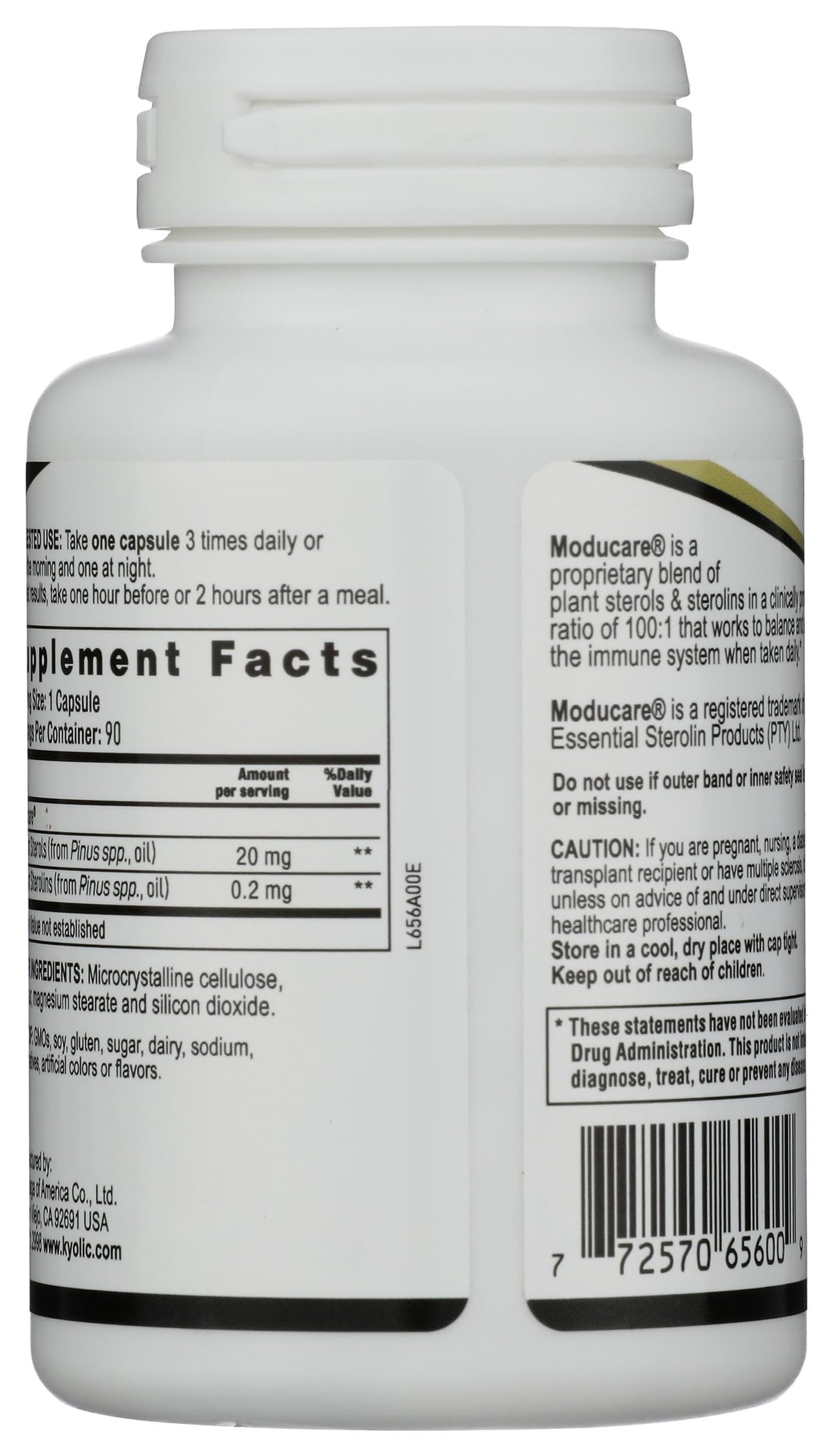 Emballage de Kyolic Moducare 90 VegiCaps