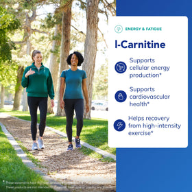 Emballage de L-Carnitine Pure Encapsulations, vue latérale