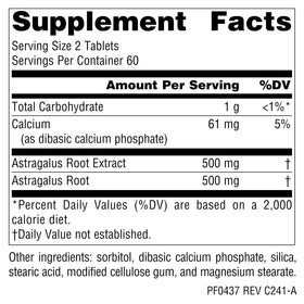 Emballage de l'Extrait d'Astragale Complet 500 mg - Planetary Herbals