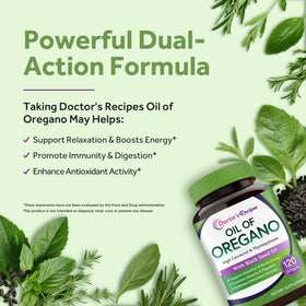 Emballage de l'huile d'origan Doctor's Recipes 500 mg