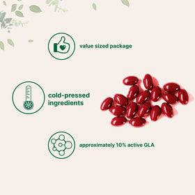 Emballage de l'huile de bourrache Micro Ingredients avec informations nutritionnelles