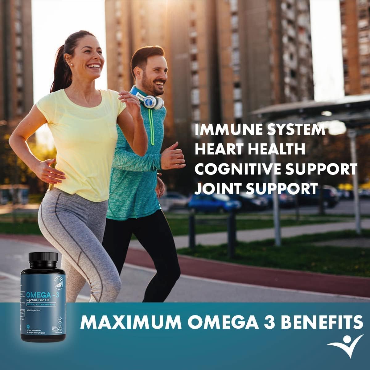 Emballage de l'huile de poisson Omega-3 Suprême Life & Food