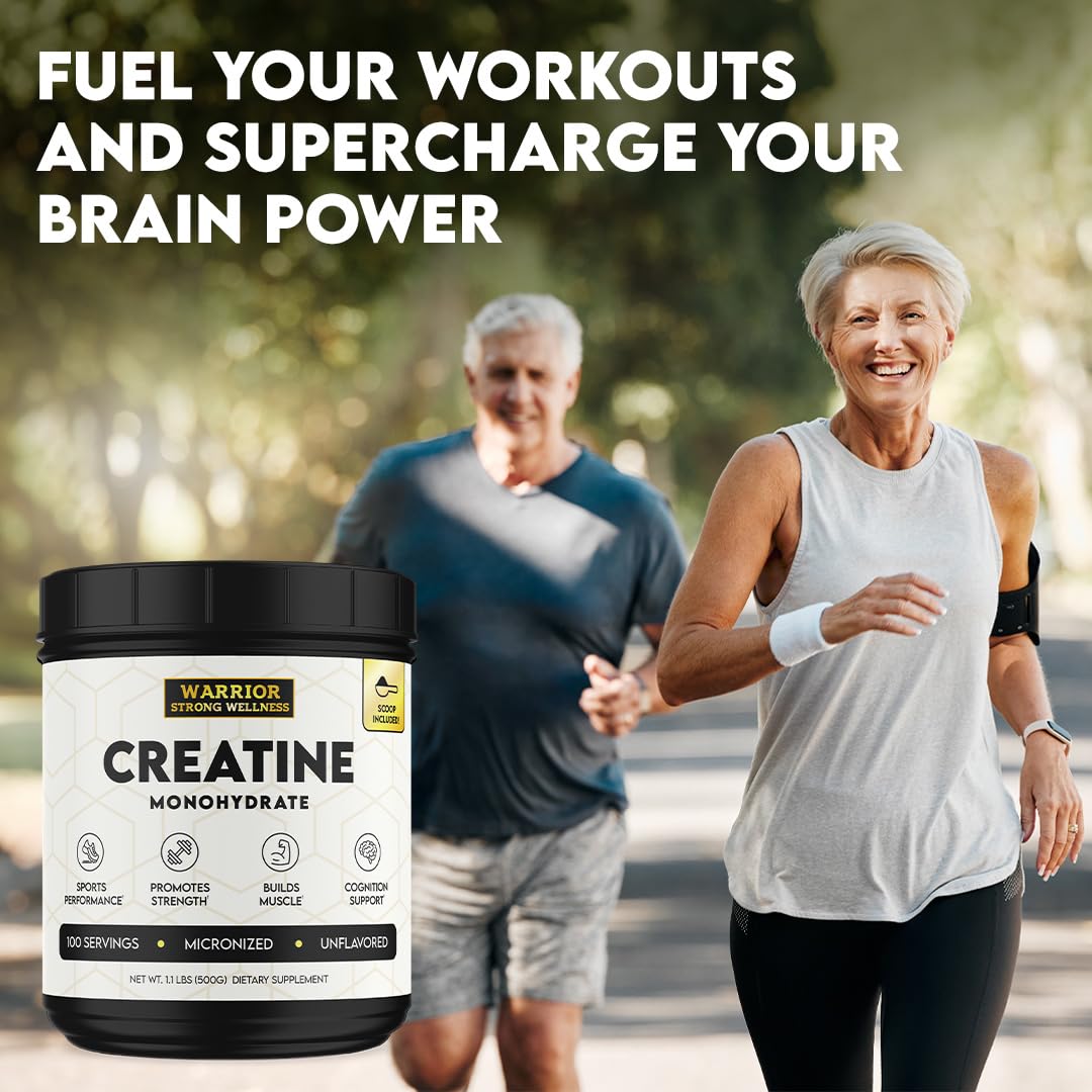 Emballage de la créatine monohydrate Warrior Strong Wellness