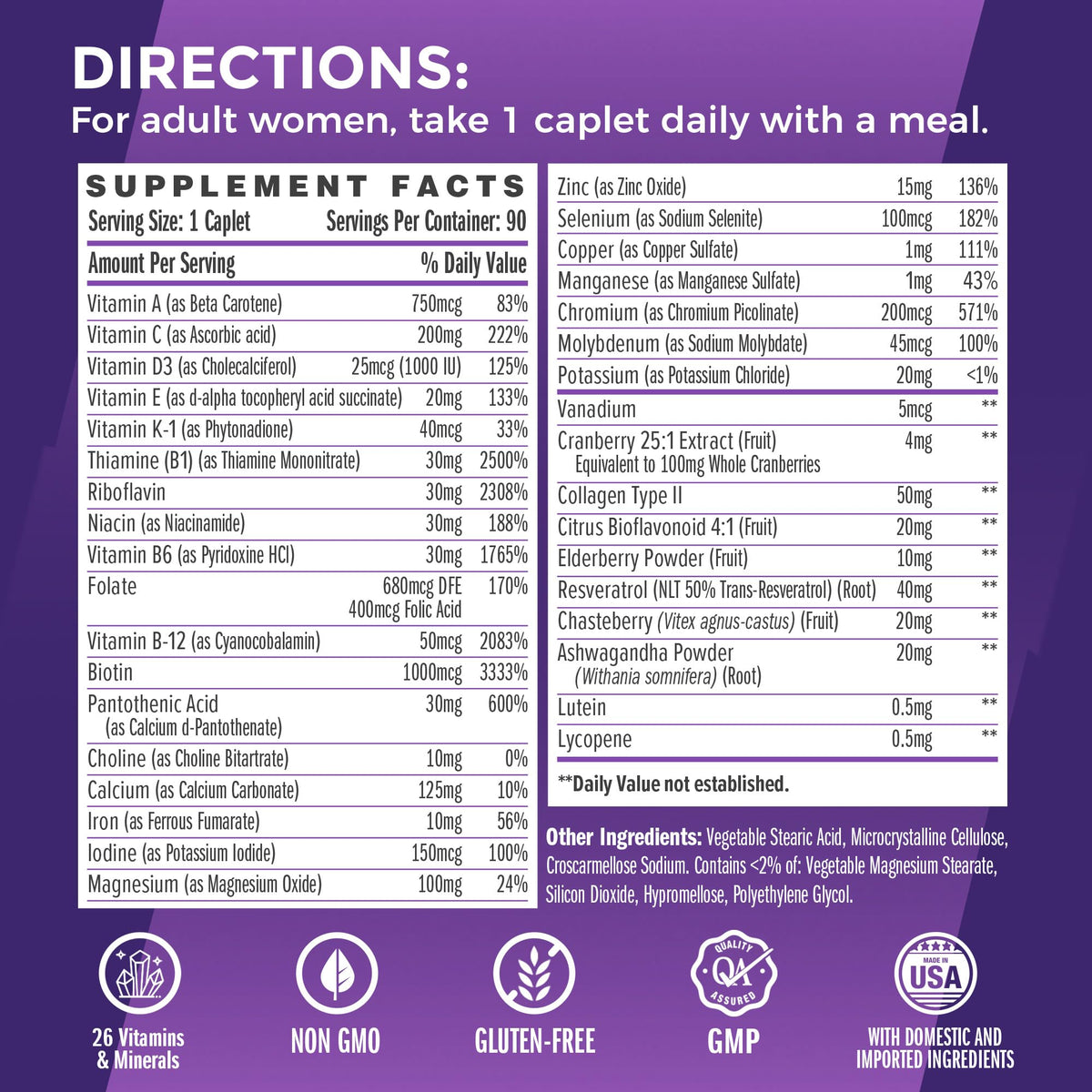 Emballage de la multivitamine Ultra 360 Femme, vue de face