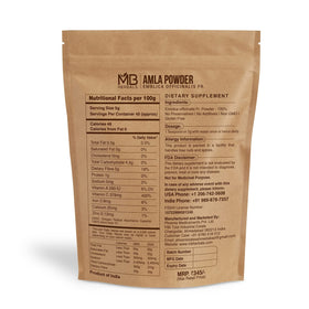 Emballage de la poudre d'Amla désemoulue MB Herbals 227g