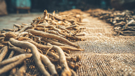 Emballage de la poudre d'Ashwagandha bio avec étiquette visible