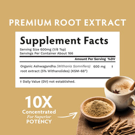 Emballage de la poudre d'ashwagandha KSM-66 Bio TRIBE ORGANICS