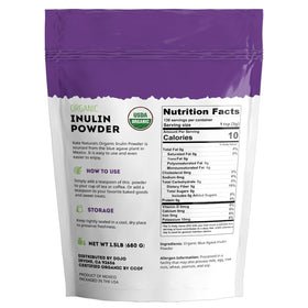 Emballage de la poudre d'inuline bio Kate Naturals