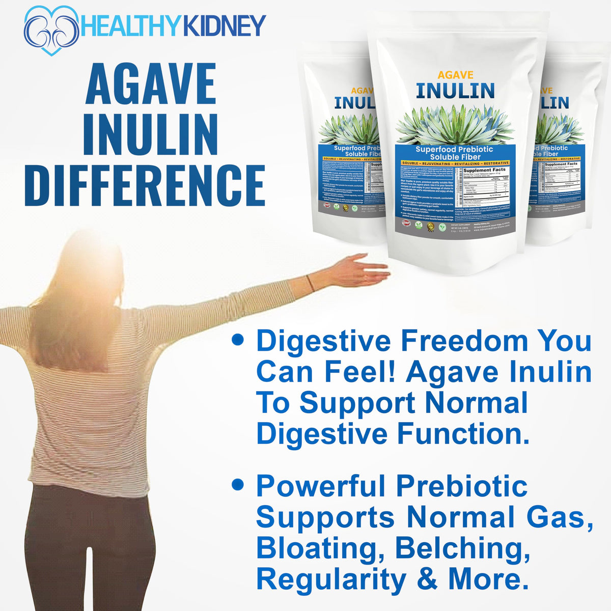 Emballage de la poudre d'inuline bio Kidney Restore