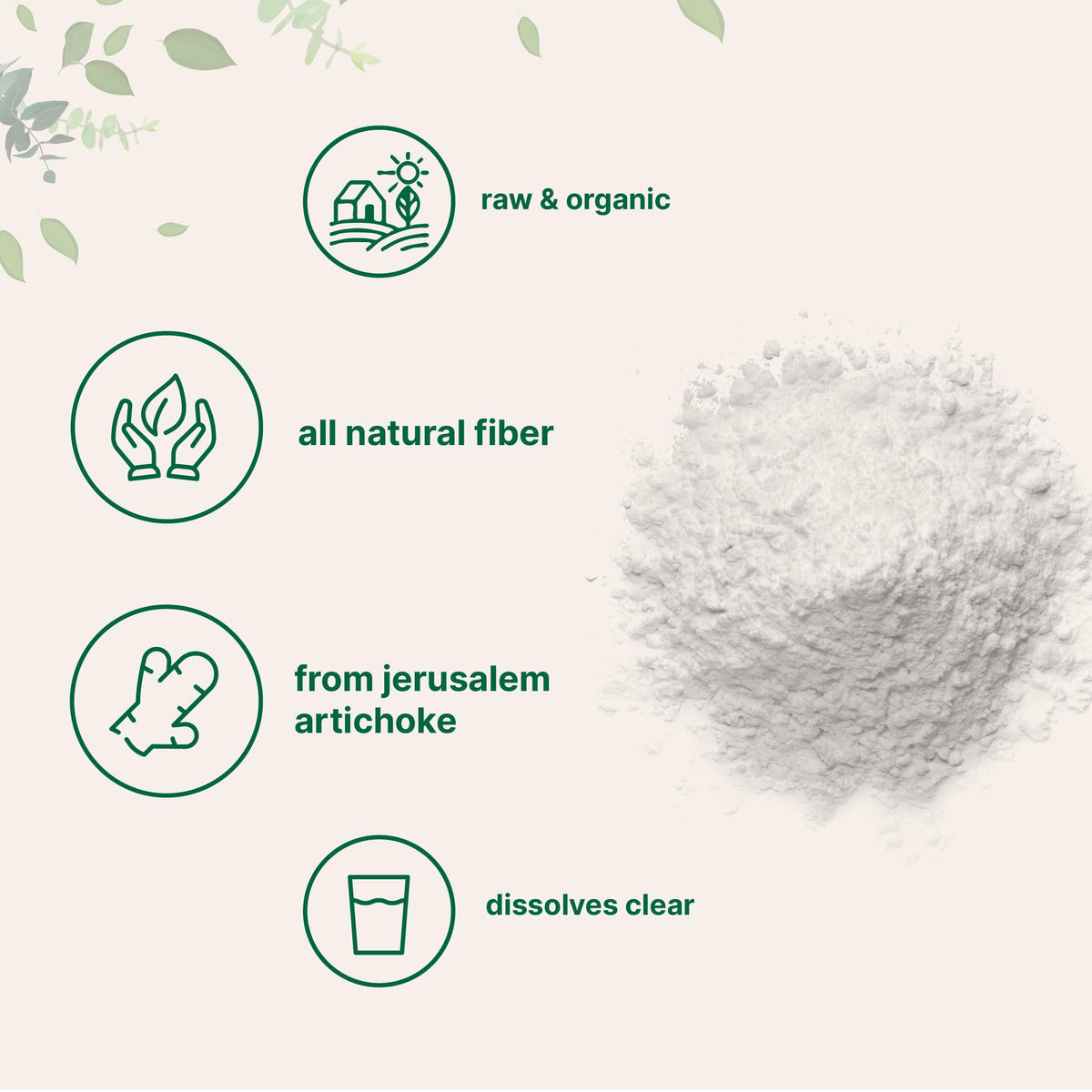 Emballage de la poudre d'inuline biologique Micro Ingredients