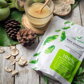 Emballage de la poudre de banane verte namwah vue arrière